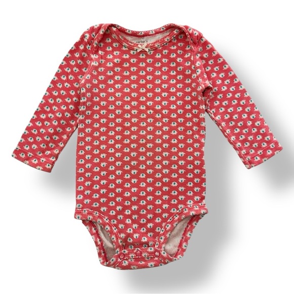 Carter’s | Bundle of Three Long Sleeve Bodysuits (9 mos) - Picture 4 of 6